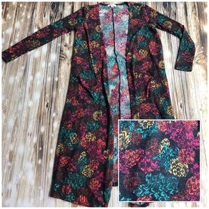 Black print Lularoe Sarah cardigan